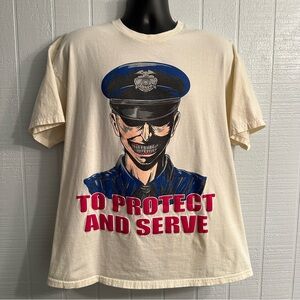 Wckdthghts Police To Protect & Serve or To Neglect & Kill Graphic Shirt XL